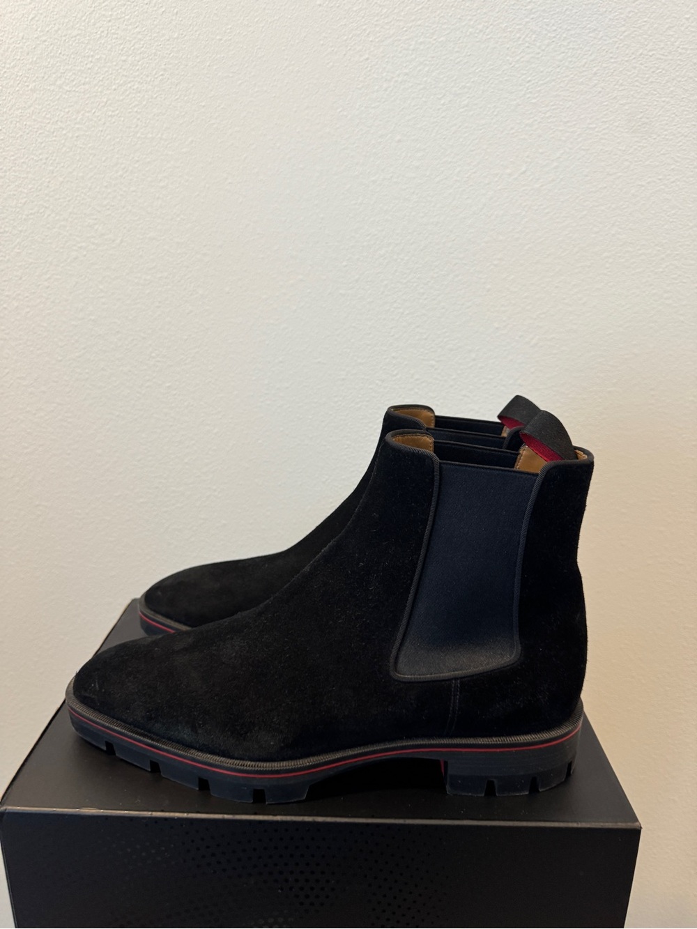 Christian Louboutin Black Suede Chukka Boots